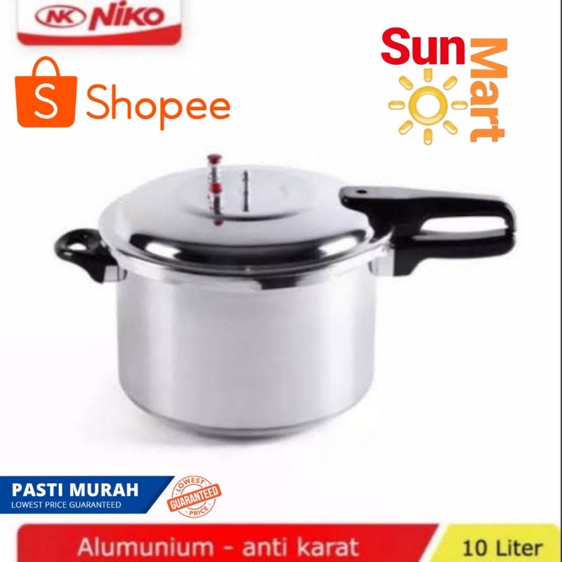 Panci Presto Niko 10 liter Bahan Aluminium