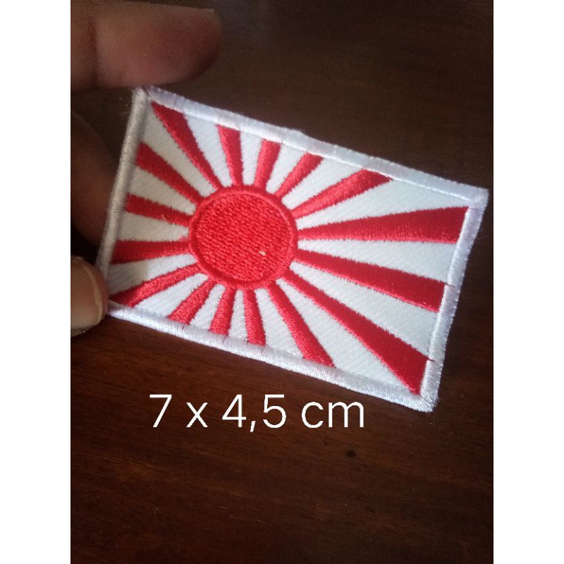 patch bordir bendera nippon anime jepang aksesoris tempelan baju