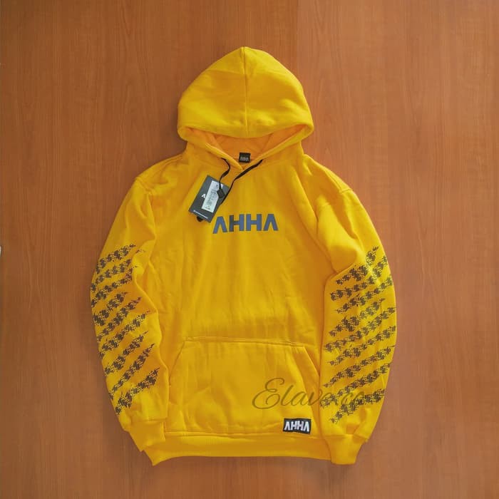 keren JAKET HOODIE AHHA GANK BATIK YELLOW PREMIUM LIKE ORIGINAL - - berkualitas