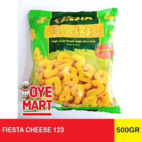 FIESTA CHEESE 123 500GR NUGGET AYAM BERBENTUK ANGKA RASA KEJU