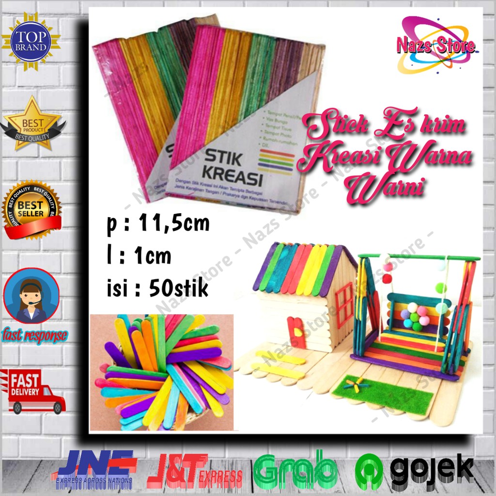 

Stick Es Krim Kreasi Warna Warni