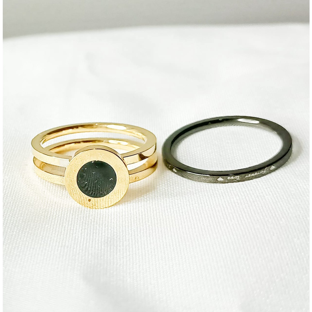CINCIN ROMAWI 1 SET TITANIUM LAPIS EMAS