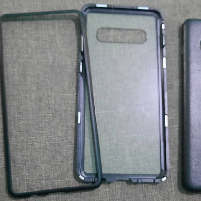 Leather case + magnetic case samsung s10 plus