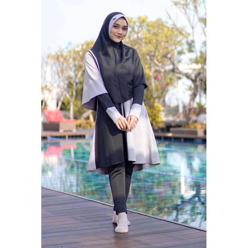 Baju Renang Wanita Muslim Muslimah Hijab Syari Size Remaja Hingga Dewasa Size Standar Dan Jumbo Jilbab Menutup Dada Rocella Mandalika