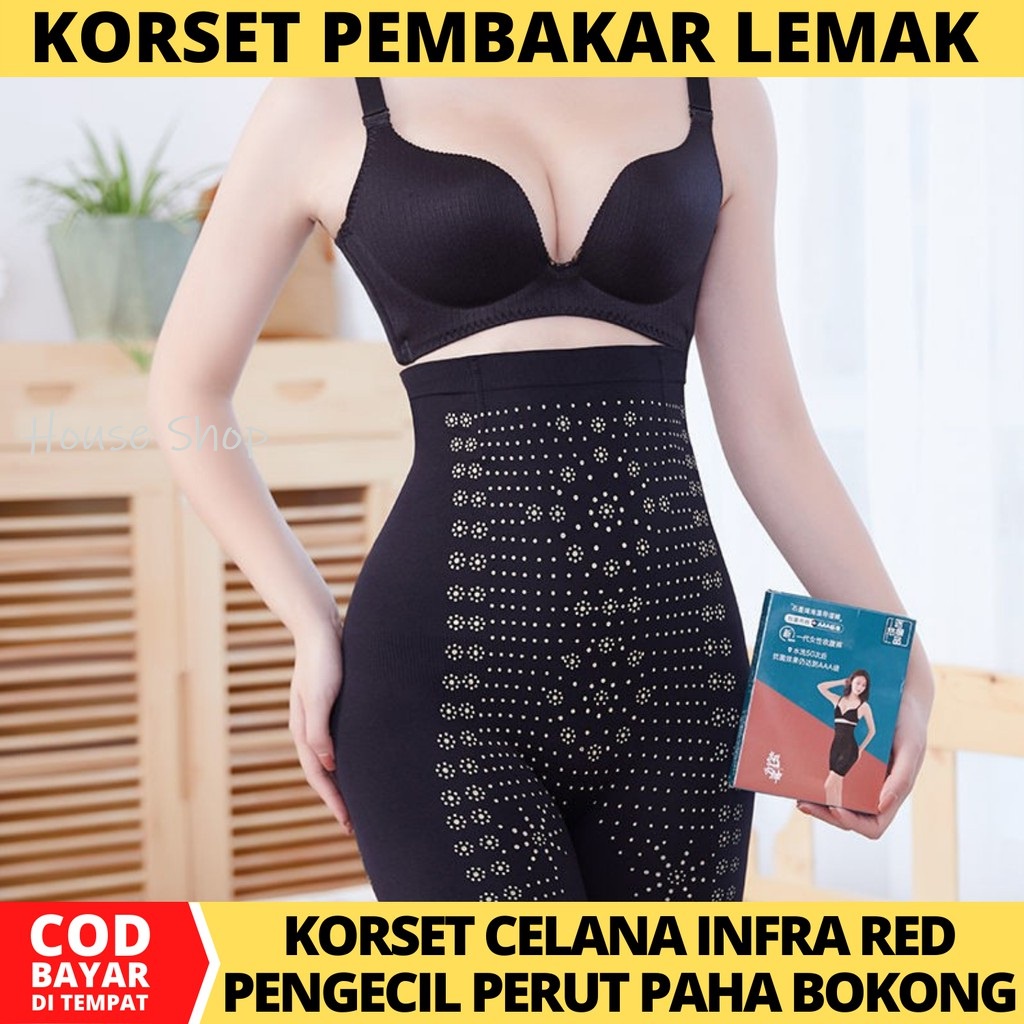 HS-0040 Celana Korset Wanita Slimming Pant Korset Pelangsing Pengecil Perut Pinggang Tinggi-Original Untuk Melangsingkan