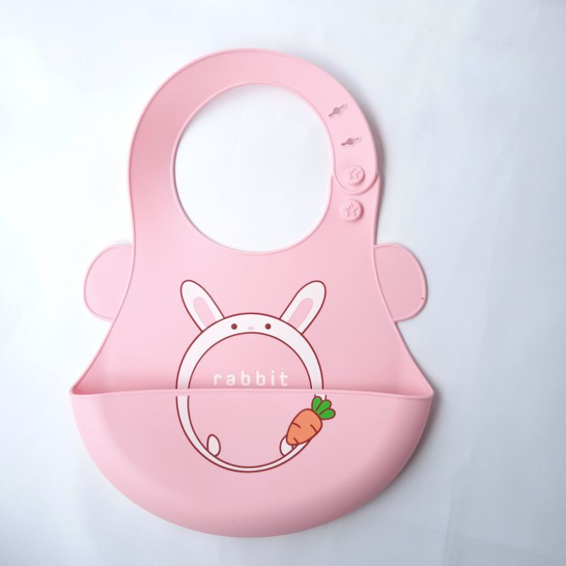 Celemek Makan Bayi Baby BIB Slabber Full Silikon silicone lembut