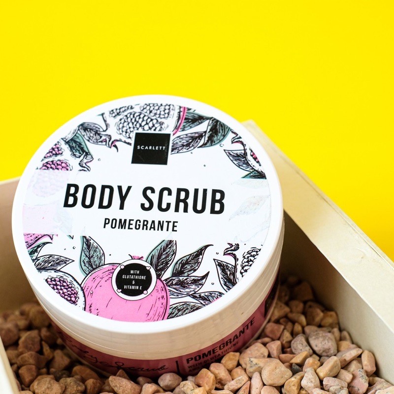 Scarlett Body Scrub Romansa Pomegranate Coffee Perawatan Kebersihan Kulit Tubuh By Myshopbdg22