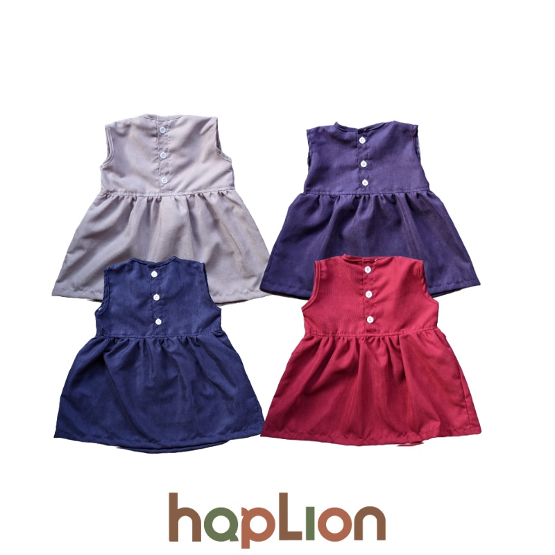 Dress Tanpa Lengan Kutung Anak Perempuan 1-3 Tahun | Haplion Kidswear