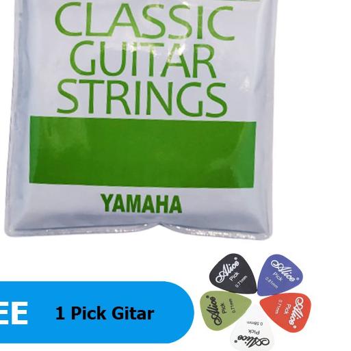 ❄ Senar Gitar Yamaha Nylon Klasik nilon 1 Set Free 1 PickGitar ♡