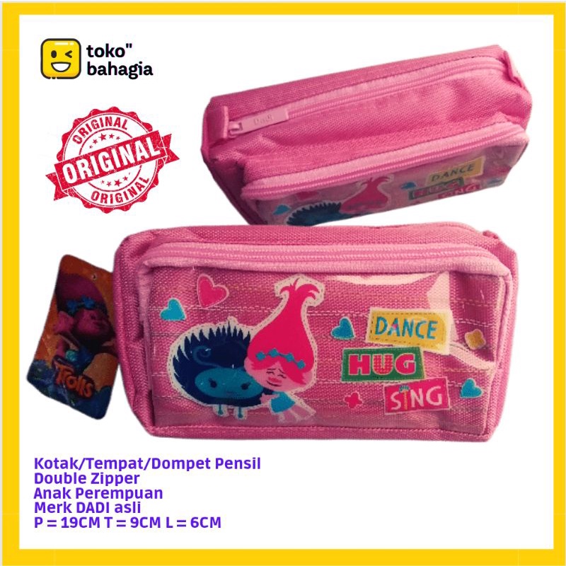 

(Bisa COD) KOTAK PENSIL ANAK SEKOLAH SD perempuan/tempat pensil/alat tulis/ peralatan sekolah/kotak pensil merek troll/kotak pensil karakter/kotak pensil merek dadi asli original