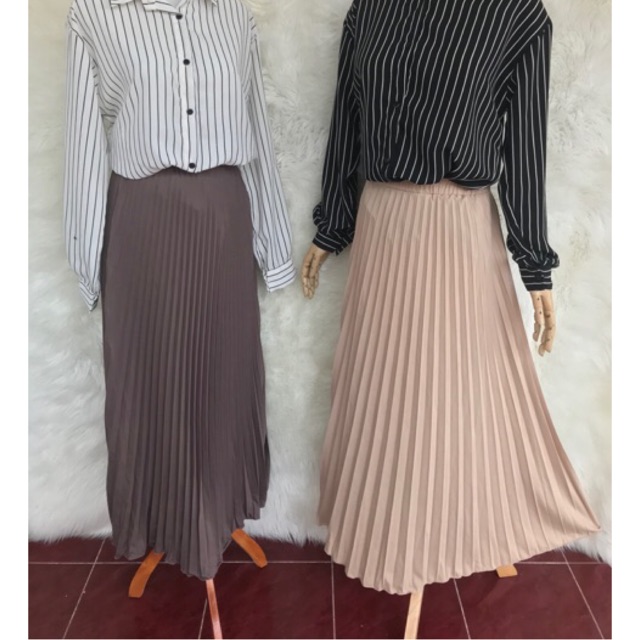 PLISKET skirt by ZALFA outfit / rok wanita murah / rok plisket / rok harian