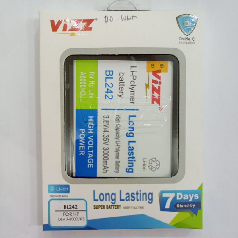Baterai Batre Vizz Lenovo BL242 / A6000 / K3 Plus / A6010 / A6000 Plus