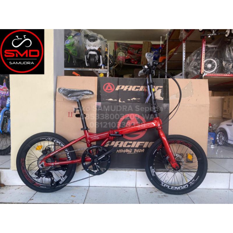 Sepeda Lipat Folding 20 Pacific Splendid 7.0 Alloy Hydrolic Murah BDG