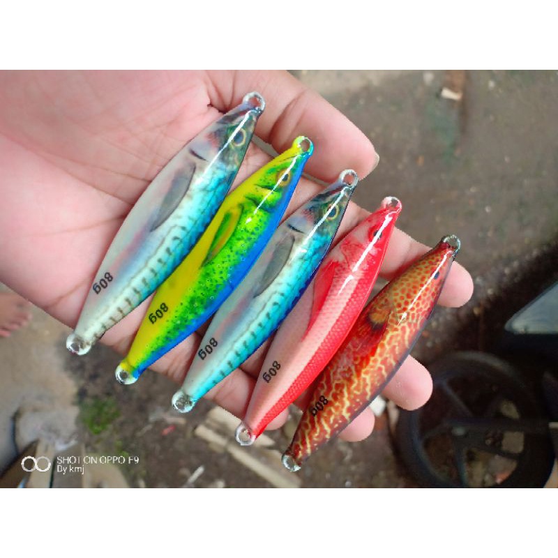 Metal jig koika 60gr 80gr 100gr decal 3D terbaru