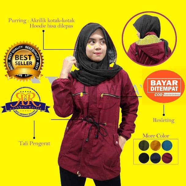 Jaket Parka Wanita Korean Style Jumbo TERMURAH
