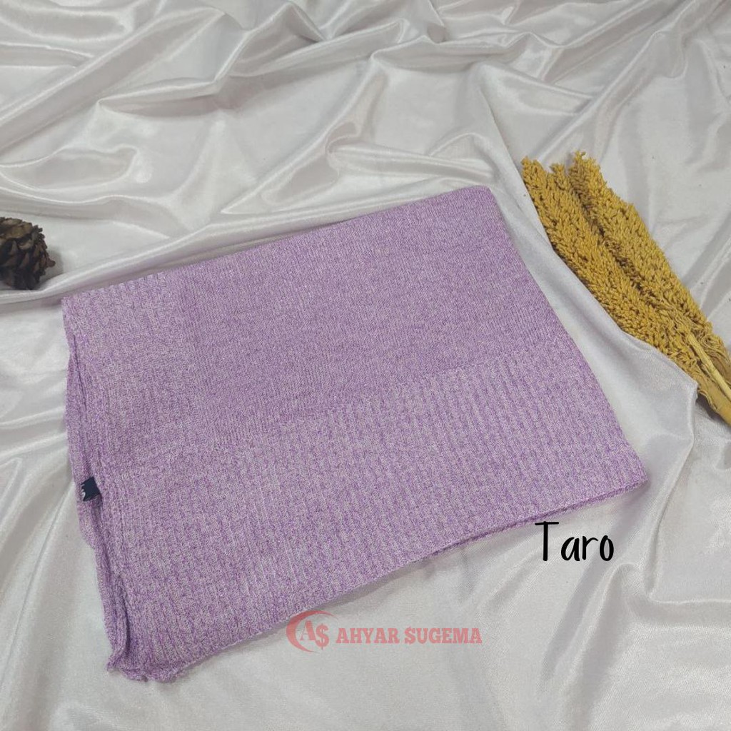Kerudung Pengantin Pashmina Rajut Glitter Premium Varian Warna Ungu, Nila dan Lavender 60 x 180 cm-2