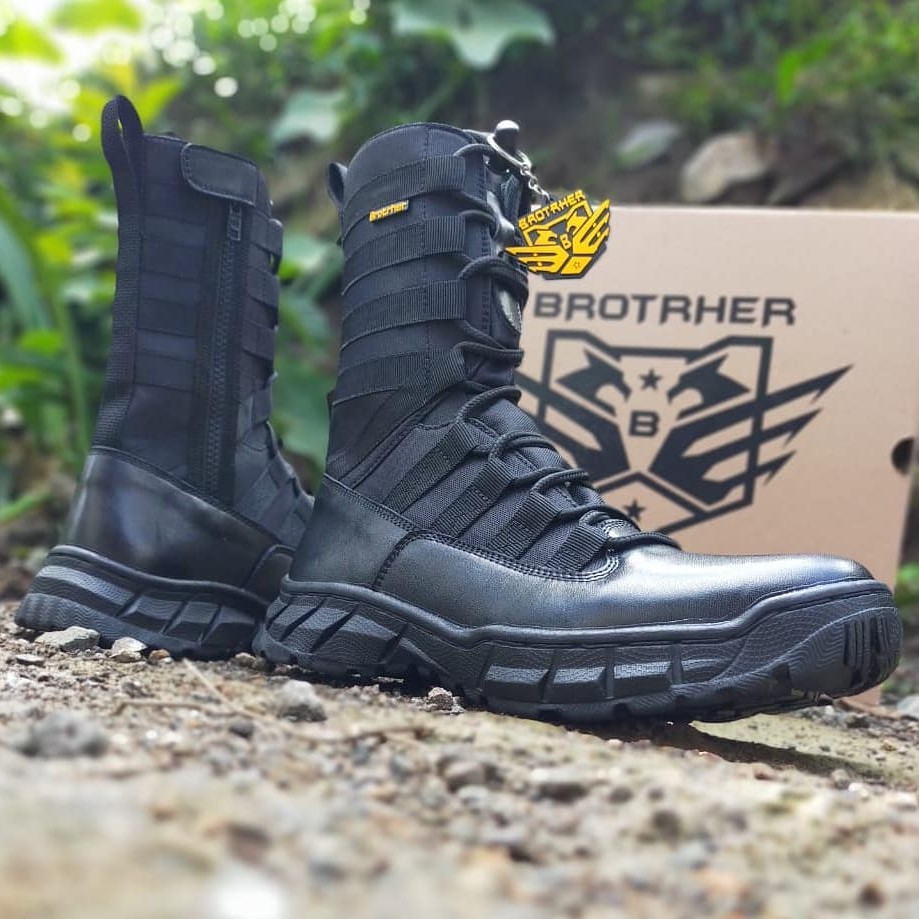 Sepatu PDL Ninja Kulit Sapi Asli Berkualitas Merk BROTRHER Sepatu Pdl Tni Polri Security Satpam