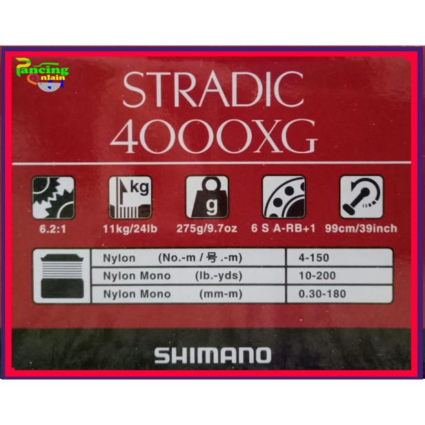 Termurah Reel Pancing Shimano 4000 Shimano Stradic 4000XG alat Pancing