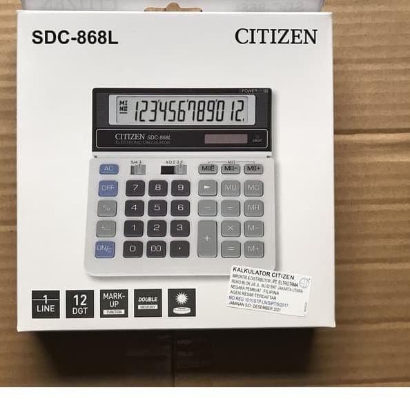 

Flash Sale - KALKULATOR CITIZEN SDC 868 L - CALCULATOR MEJA SDC-868L 12 DIGIT IMPORT 이