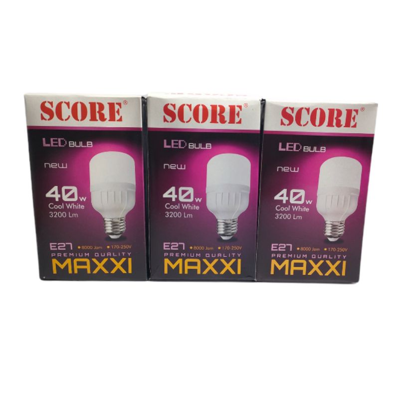 Paket 3 Pcs SCORE Maxxi Lampu LED Capsule 40 Watt - Cahaya Putih