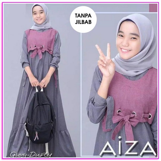 Gamis Anak Murah Remaja Bsju Lebaran Games Polos Pakian Anak Cewek Busana Muslim Anak Cantik Modern 