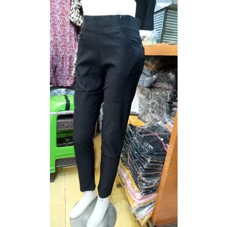 Celana Panjang Wanita Ukuran Jumbo Celana Import Merk W2000 Celana Wanita Katun Karet Tebal Stretch 