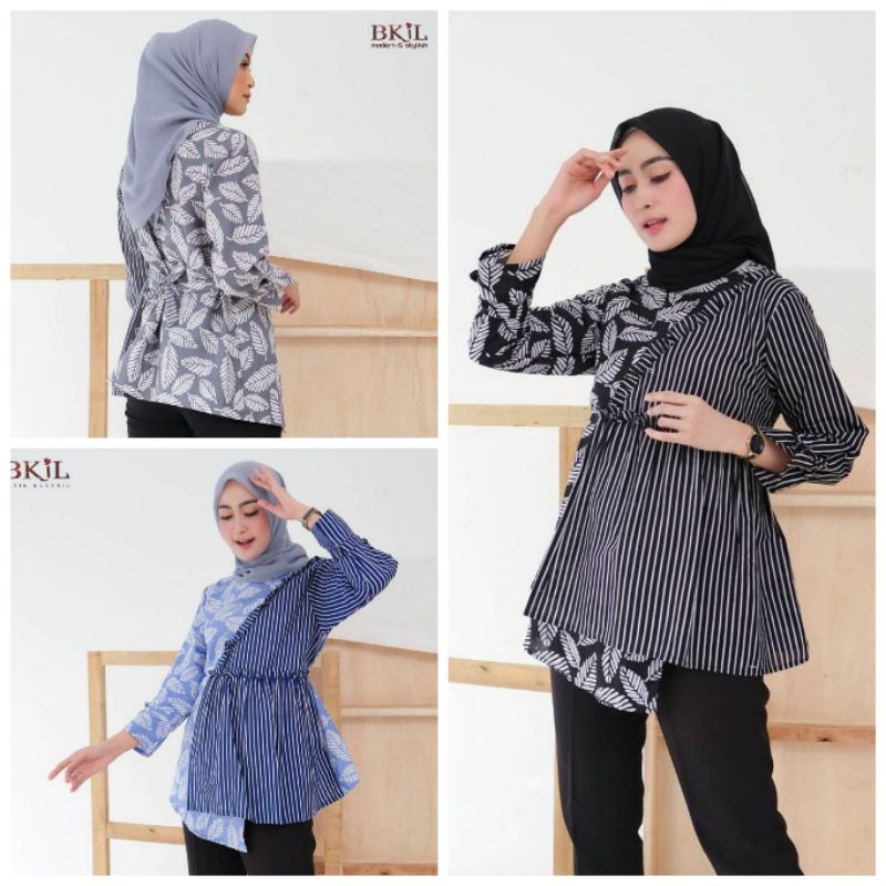 BAJU BATIK WANITA MODERN MONALISA GENES M,L,XL asli PEKALONGAN