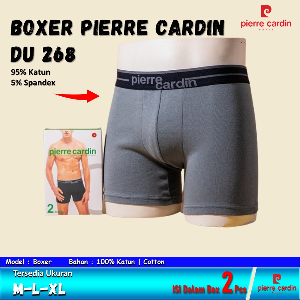 Celana Boxer Pria PIERRE CARDIN PC 268 ISI-2 PCS bahan katun