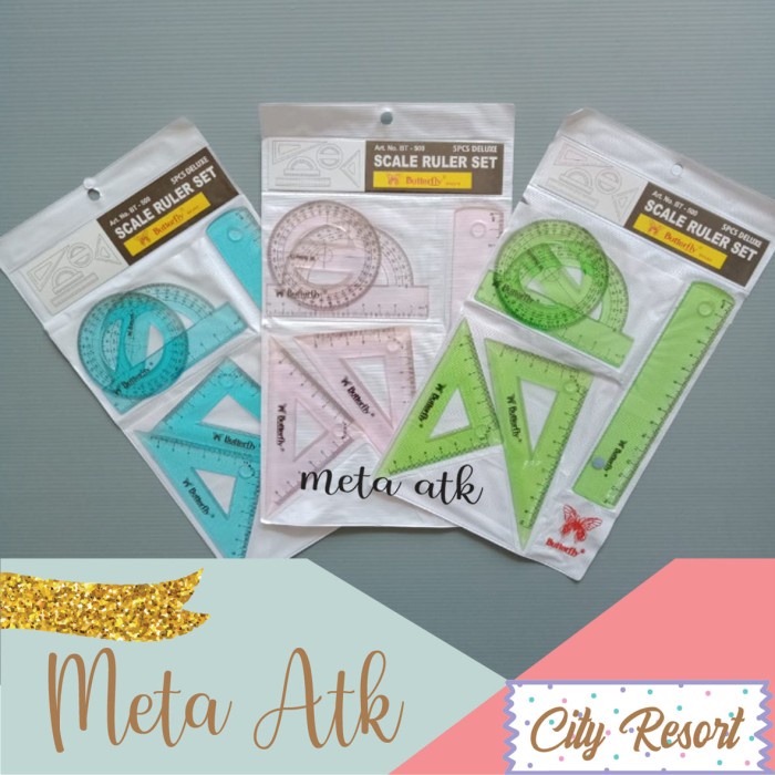 

Berkualitas Penggaris Butterfly Set Bt-500 (Isi 5Pc) Hemat