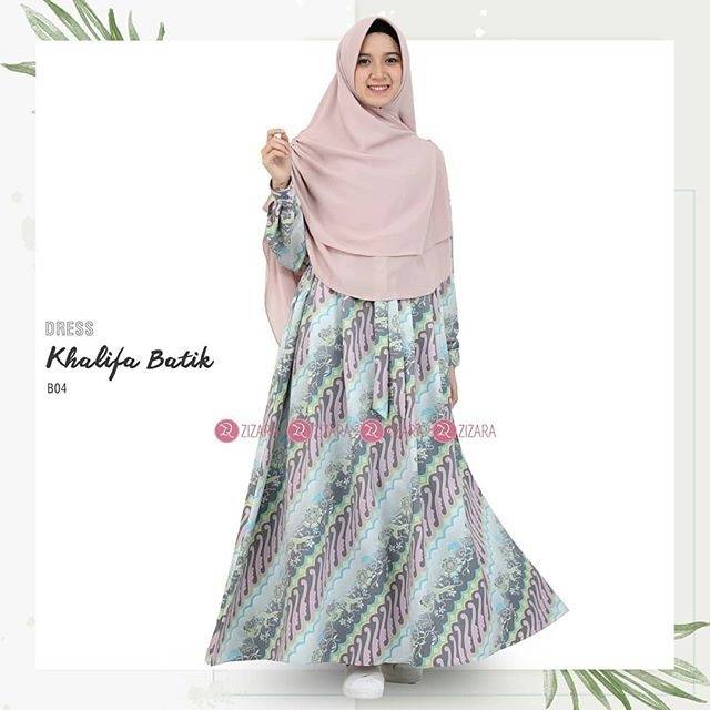 Khalifa Batik B04/Dress Zizara/Gamis Zizara/Gamis Syari