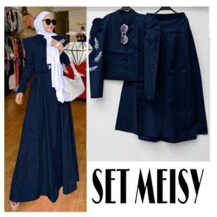 Baju Setelan Wanita Dewasa Lebaran Kekinian Terbaru 2021 Set Attelier Murah Bahan Brokat Premium