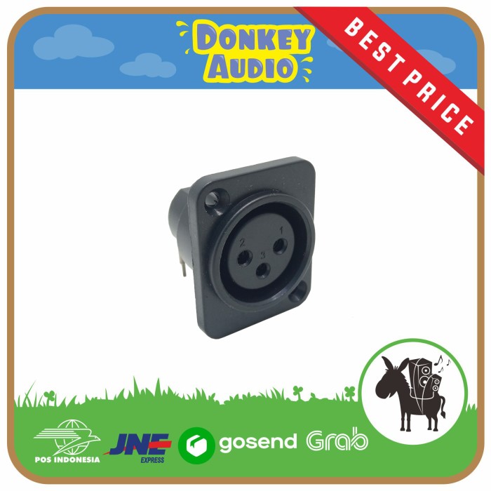 SOKET BMA 3 PIN KONEKTOR SOCKET NEUTRIK SPIKON 3 PIN CONNECTOR BMA