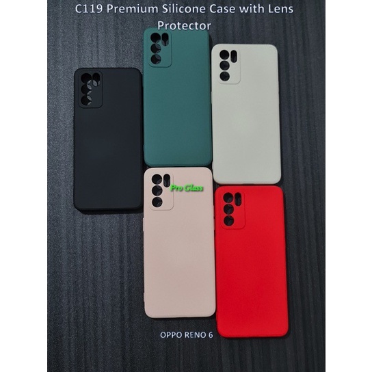 C119 OPPO Reno 6 5G Matte Silicone Case + Lens Protection