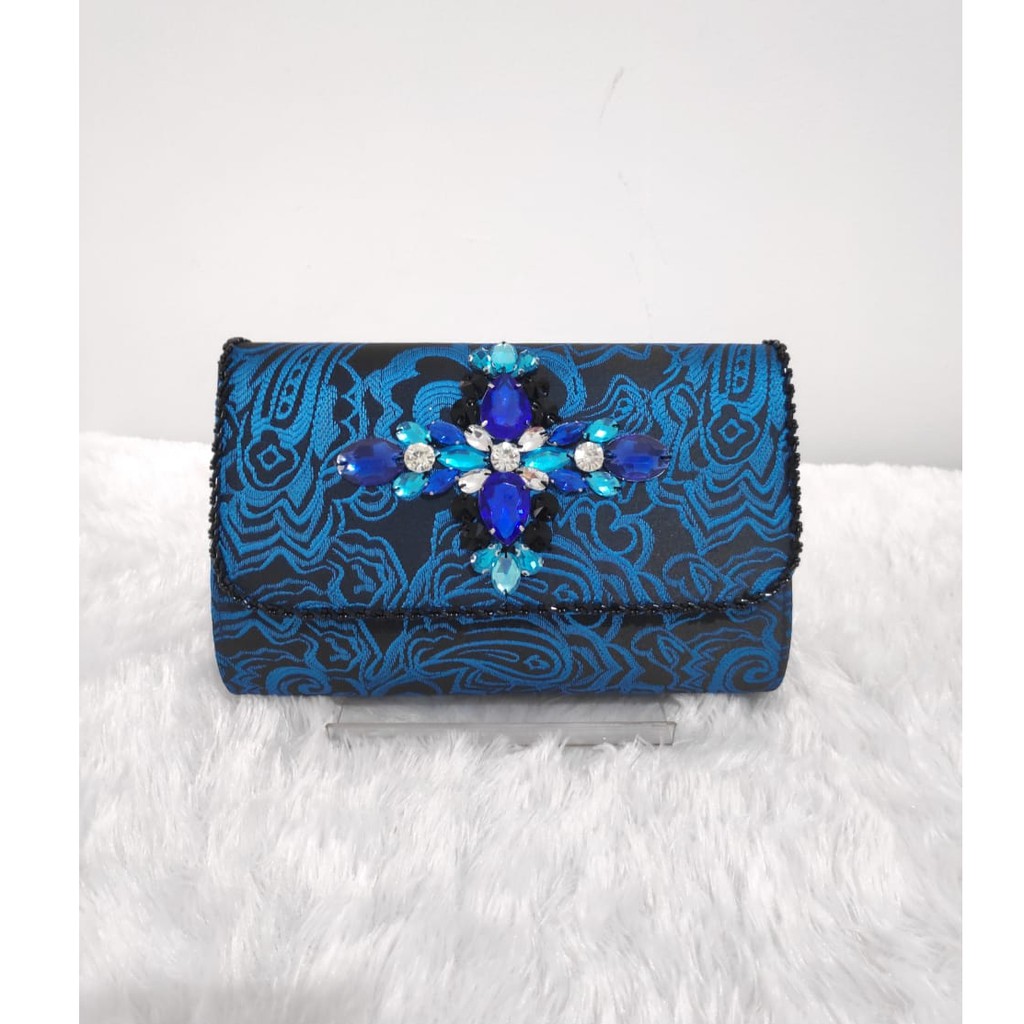 Tas Pesta Clutch Mungil Biru