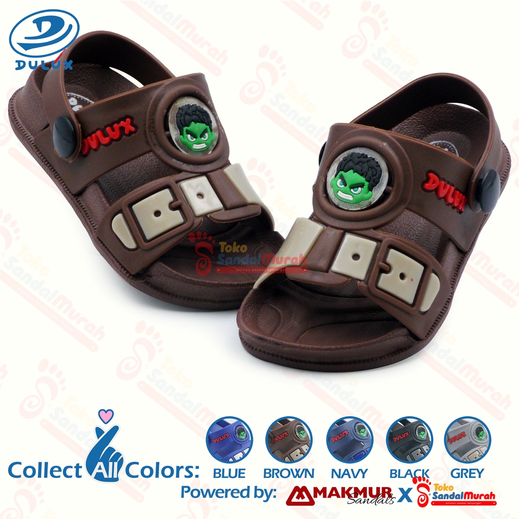 Toko Sandal Murah - Sandal Slop Anak Tali Belakang Karakter Hulk / Sandal Slop Anak Laki Laki / Sandal Gunung Anak Laki Laki / Sandal Karet Anak Laki  Laki Ukuran 20-25 [Tk Sandal Murah M 11 M 362]