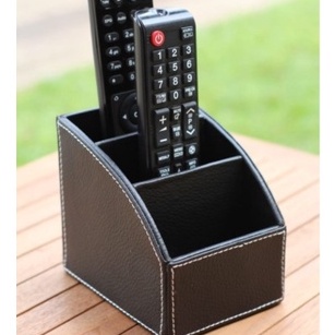 Tempat Handphone Kulit / Kotak Penyimpanan Remot Destkop Holder organizer / Phone Holder Leather