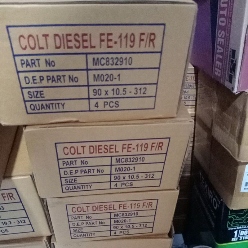 kampas rem depan/belakang PS 120/FE119  1SET MERK IBK