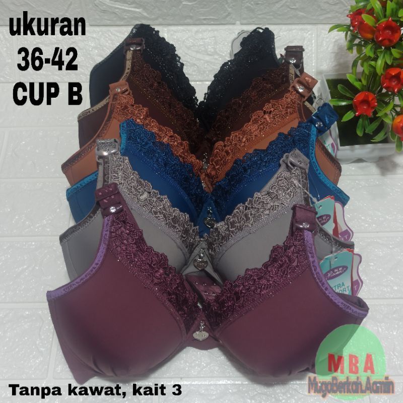 Bra piaoli renda original termurah / bh renda kancing 3 impott berkualitas