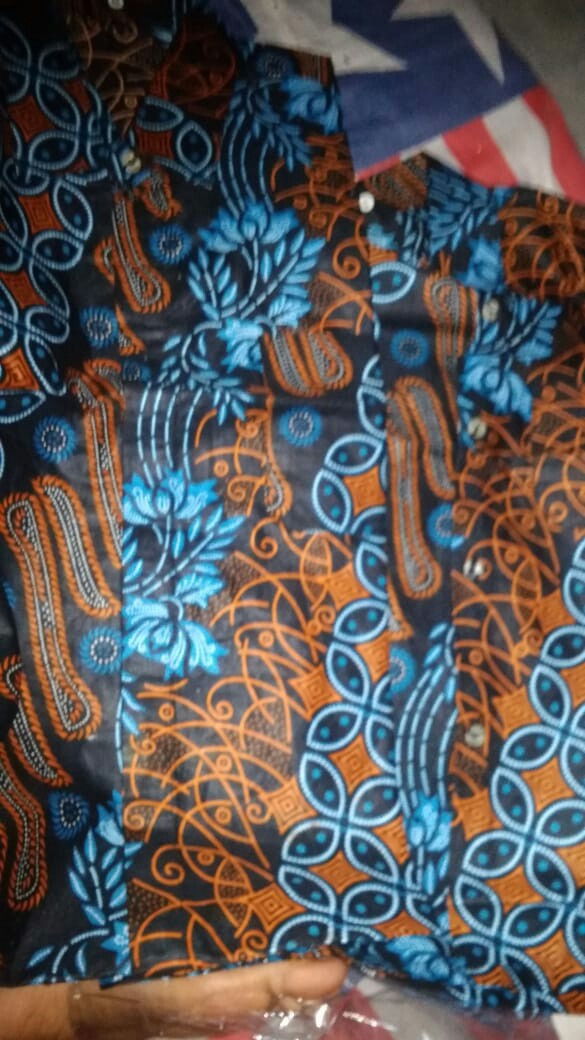 Bswart Batik Hrb026 Kenongo Hem Pendek Padi Pekalongan M L Xl Batik Pria Murah Modern Grosir