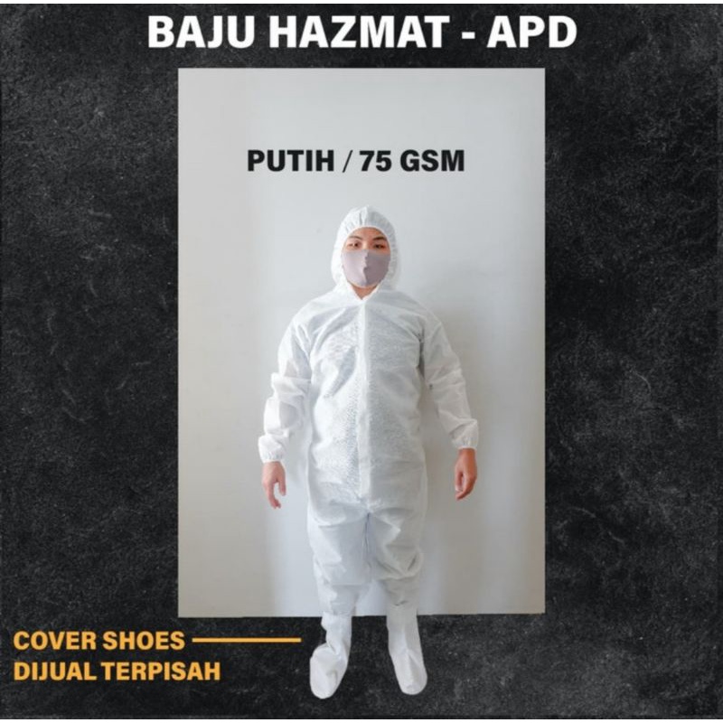 APD Hazmat 75 GSM Kemenkes - Baju APD Hazmat Cover All Alat Pelindung Diri