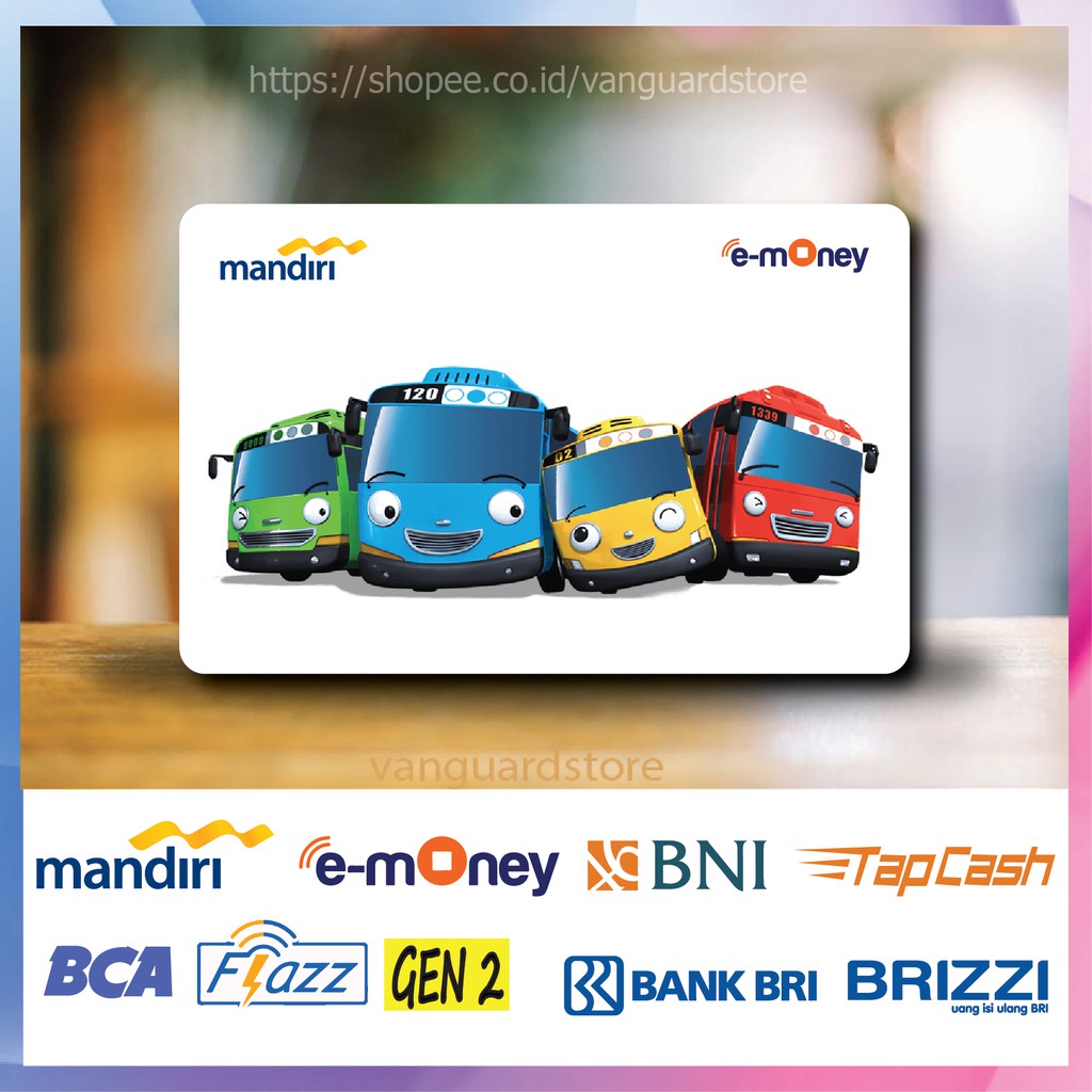 KARTU E MONEY E TOLL TAYO THE LITTLE BUS KARTUN MOVIE 10 EMONEY MANDIRI FLAZZ BCA BNI TAPCASH BRIZZI