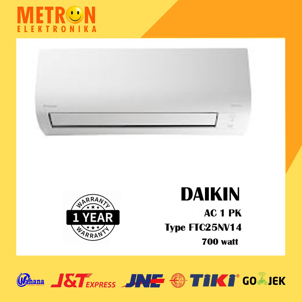 DAIKIN FTC 25 NV14 STANDART AIR CONDITIONER AC SPLIT 1 PK / PENDINGIN RUANGAN /  FTC25NV14