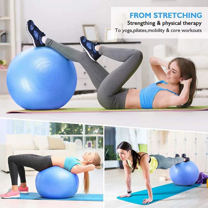 Bola Yoga/Yoga Ball UKURAN BESAR/Bola Yoga/ Ball Gymball BESAR/ Bola Senam Alat Olahraga Otot Pilates Keseimbangan Stabilitas Bola Gym Kebugaran /bola gym / bola yoga wanita [PADMA]