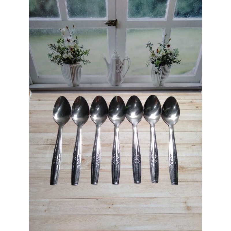 Sendok Teh Kopi gagang pendek Stainless/ Sendok stainless isi 12pack