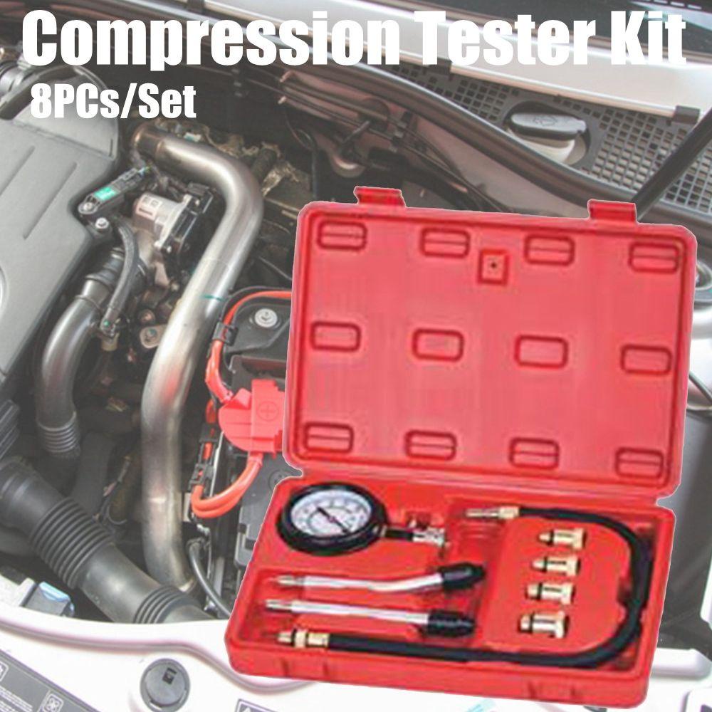 Preva Compression Tester Kit 14mmm Adapter Tahan Lama Alat Ukur Tekanan Tabung Mesin Gas Bensin Compression Leakage Tester