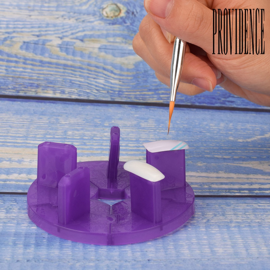 Providence 1 Set Stand Display Kuku Palsu Bahan Plastik Dapat Dilepas Reusable Untuk Manicure