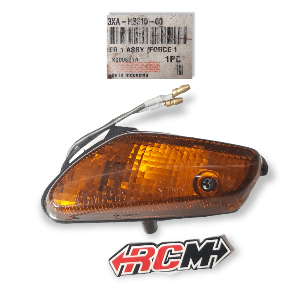 3XA-H3310-00 PERBIJI LAMPU SEN ASSY MICA MIKA KACA SEIN RETING RETTING RITING FIZR F1ZR FIZ-R F1Z-R DEPAN DPN KIRI KUNING ORI ORIGINAL YAMAHA YGP ASLI