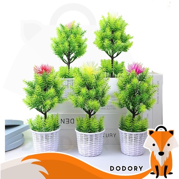 DODORY PT66 Pot Tanaman Hias Bunga Plastik Ornamen Pot Bunga Bongsai Artificial Flower Decoration