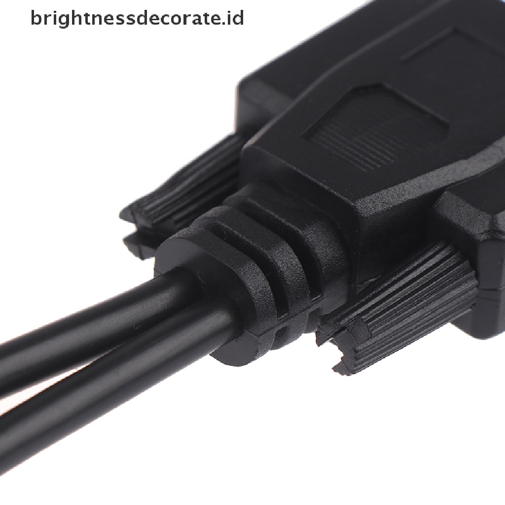 Kabel Adapter Splitter 15pin Vga Male Ke 2 Vga Svga Female Untuk Monitor