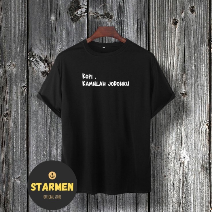 Kaos Distro Pria T-Shirt Motif Kata Kata KOPI